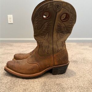 Ariat Mens (or Womens) Tan/Brown Western Cowboy Boots Size US 8EE Style 10002230